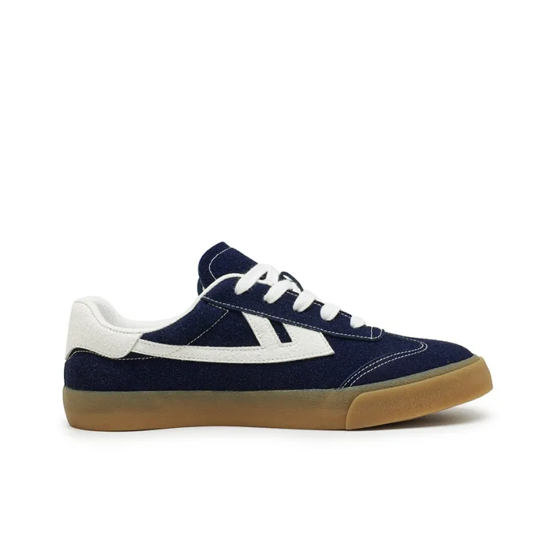 Warrior German Army Trainers Lightweight And Breathable Low Top Skateboard Shoes Unisex Dark Blue White-1