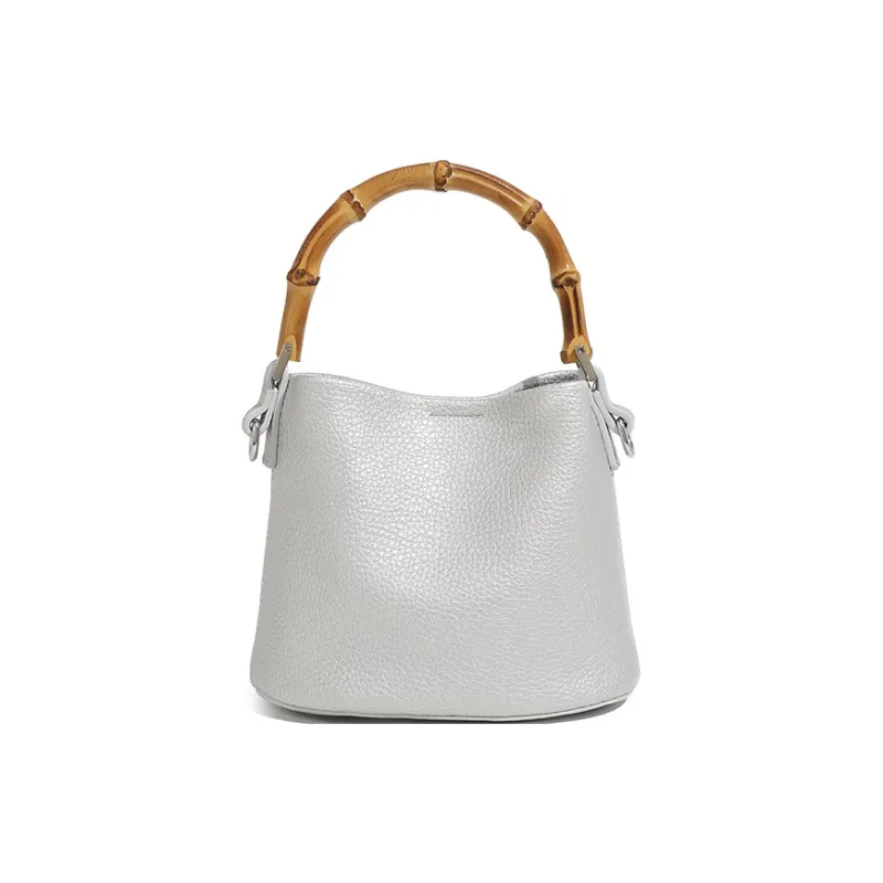 KKA Fabric Handbag Shoulder Bag Crossbody Bag Regular Women's Silver/Ecru/Black-6