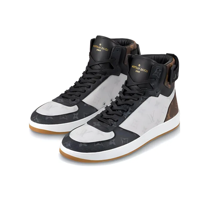 LOUIS VUITTON Rivoli Sneaker Boots 'Patched White Monogram'-2
