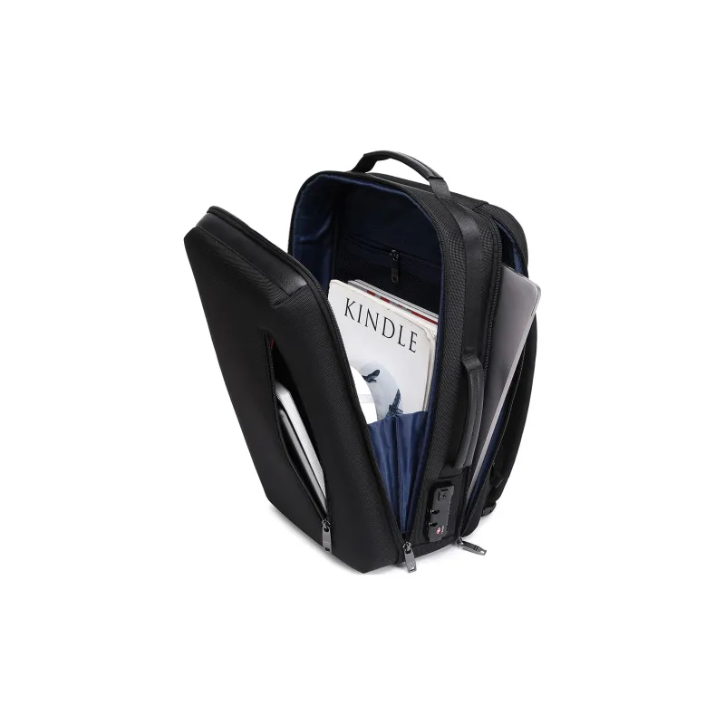 QRST Composite Fabric With Microfiber Travel Bag, Backpack, Laptop Bag, Backpack Men's Black-3