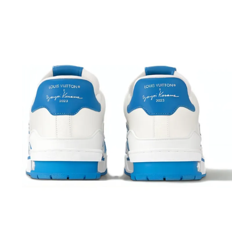 LOUIS VUITTON X Yayoi Kusama Sneaker 'White Blue'-3