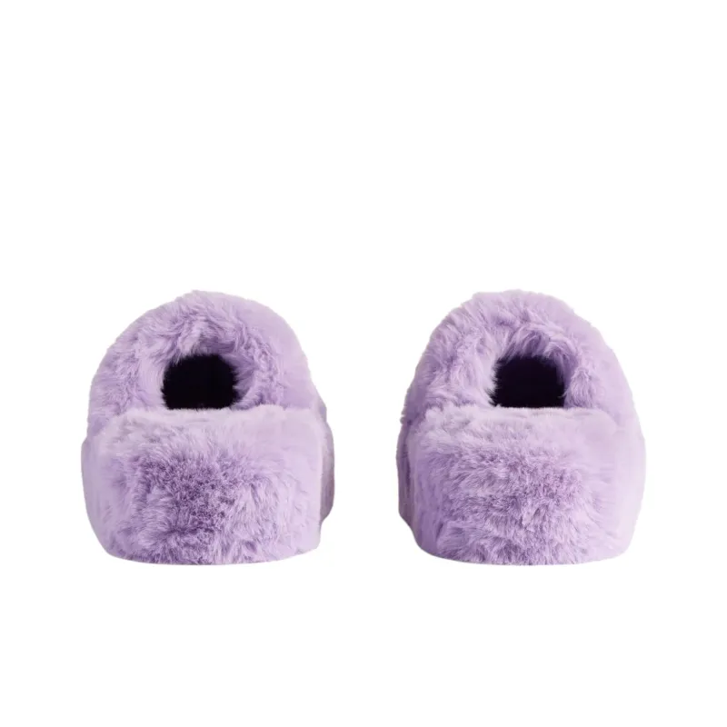 Balenciaga Furry Slide Slippers Women's Light Purple-5