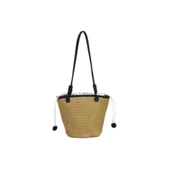 Carksky Woven Shoulder Bag Women's Black/Brown/Apricot/White