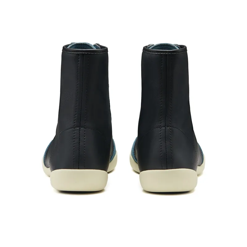 EQLZ EQUALIZER Vintage Basketball Shoes Unisex High Top Phantom Black/Classical Style Blue-5