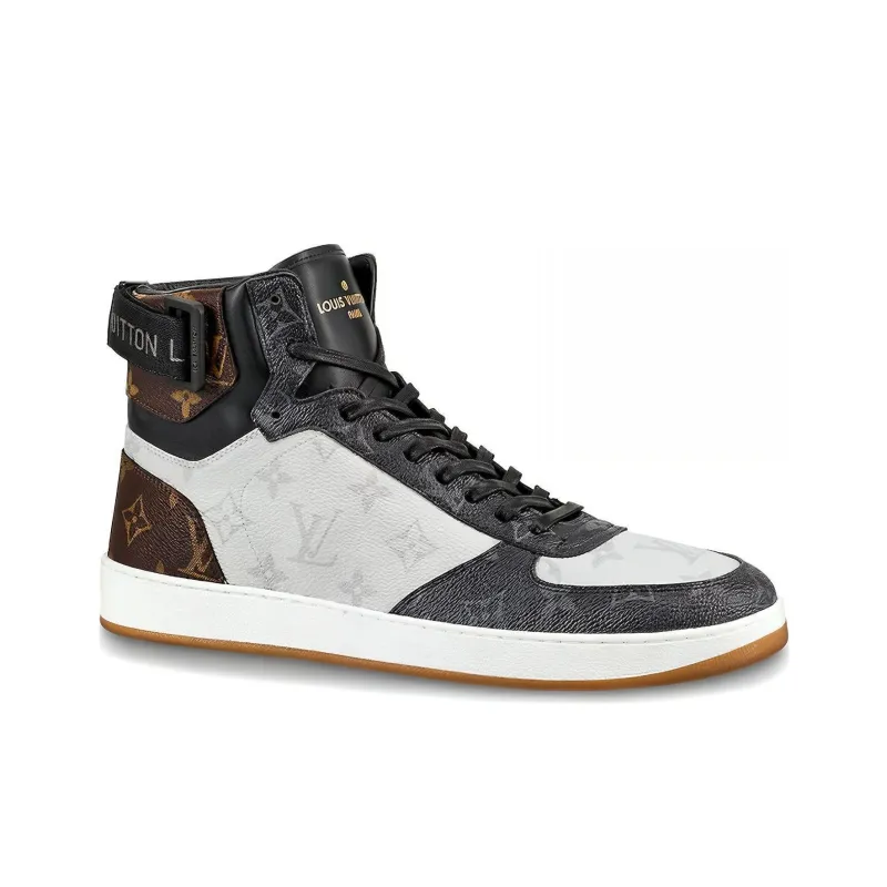 LOUIS VUITTON Rivoli Sneaker Boots 'Patched White Monogram'-1