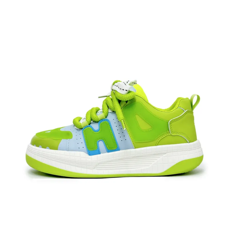 SLnU★3 Puffy Shoes Anti-Slip And Wear-Resistant Height Increasing Coverage Low-Top Skateboard Shoes Men's-8