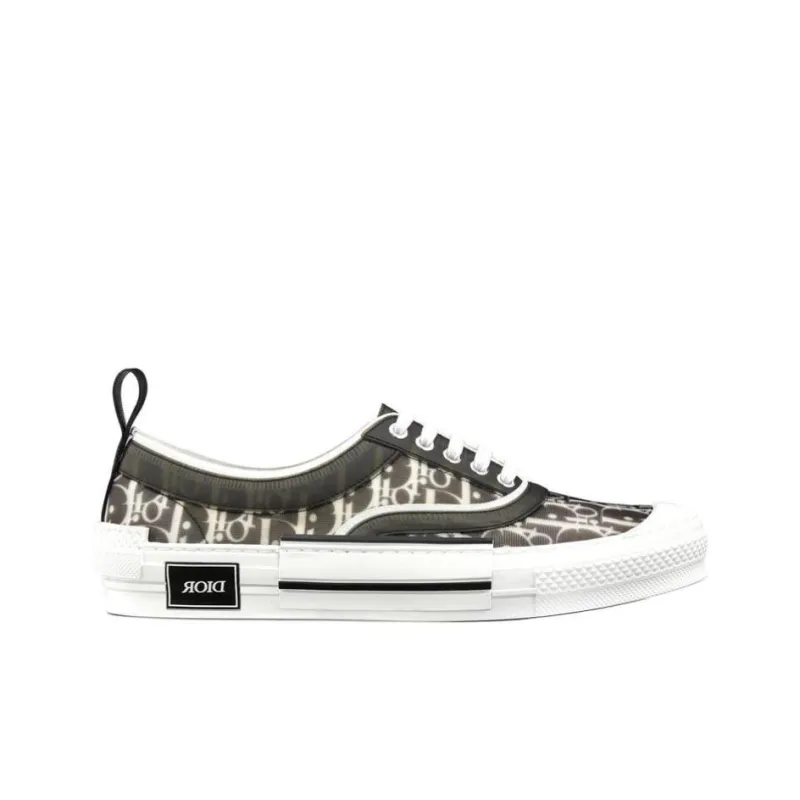 DIOR B23 Low Black Oblique Canvas-1