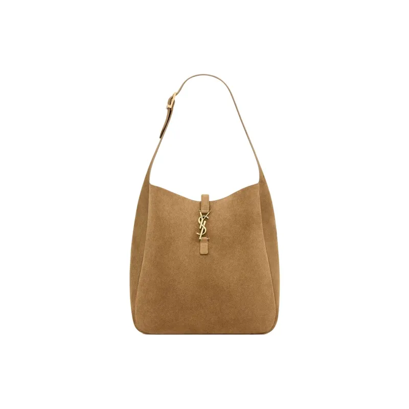 SAINT LAURENT LE5A7 Suede Large Hobo Handbag Shoulder Bag Women's Gold Leaf-0