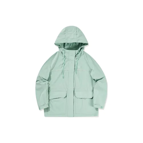 QIAODAN Trench Coats Women's Rain Green