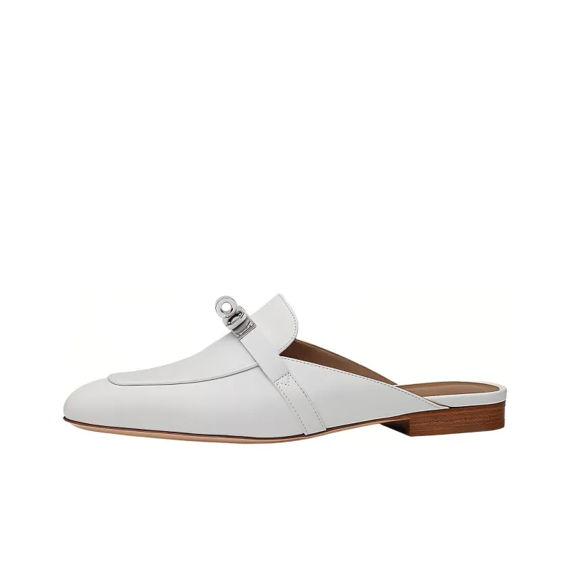 HERMES Casual Single Shoes Women's White-0