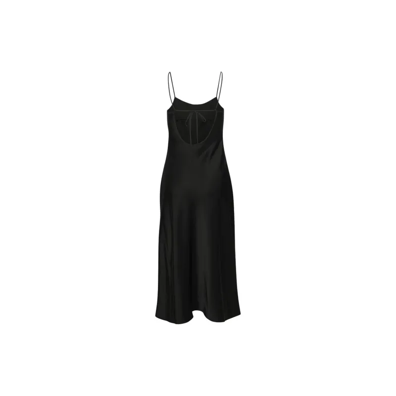 ARITZIA Wilfred Toulouse Satin Dress Slip Dresses Women's Black-1