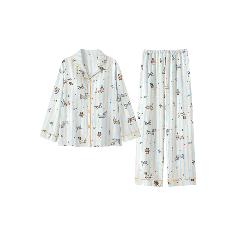 Maultiay Pajama Set Women's Blue-0
