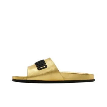 MOSCHINO Slide Slippers Women's Gold