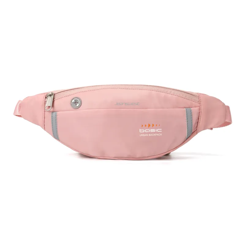 JEANSWEST Fabric Fanny Pack Regular Unisex Black/Pink Army Green Peacock Blue Light Blue Purple-6