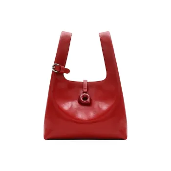 MUVA Cow Leather Handbag Crossbody Bag Women's Party Red/Moon Rock Silver/Twilight Black