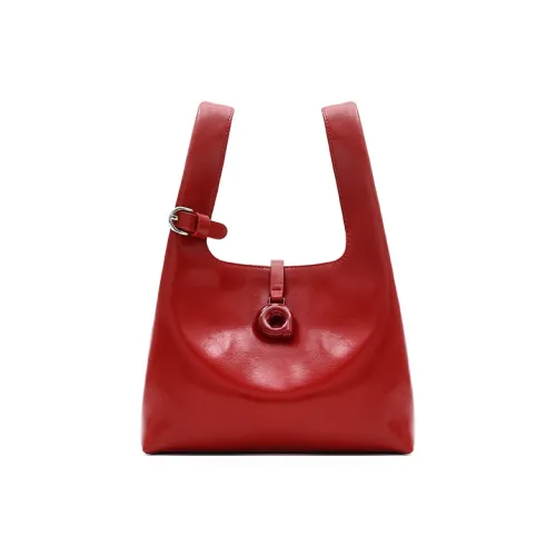 MUVA Cow Leather Handbag Crossbody Bag Women's Party Red/Moon Rock Silver/Twilight Black