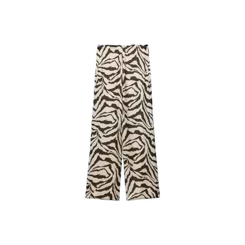 ZARA Trf Casual Pants Women's Zebra Print Zebra Print-1