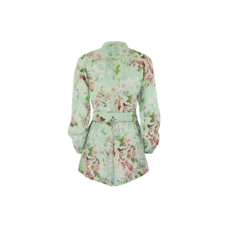 MC2 Saint Barth Hanniel Floral Printed Belted Playsuit-1