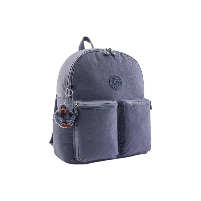 Kipling Polyamide Backpack Large Size Unisex Cream Gray/Light Khaki Pink-1