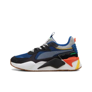 PUMA RS X Anti Slip Wear Resistant Low Top Casual Shoes Unisex Black Blue