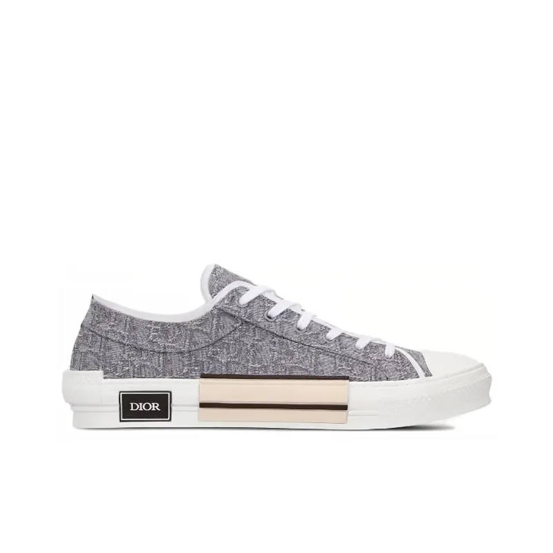 DIOR B23 Low Top Ruthenium Metallic Thread DIOR Oblique Jacquard-1