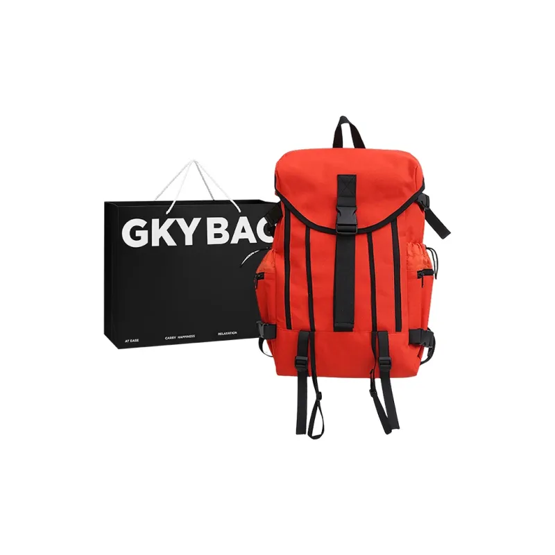 GKY Nylon Laptop Backpack Regular Unisex Black/Green/Orange/Brown-8