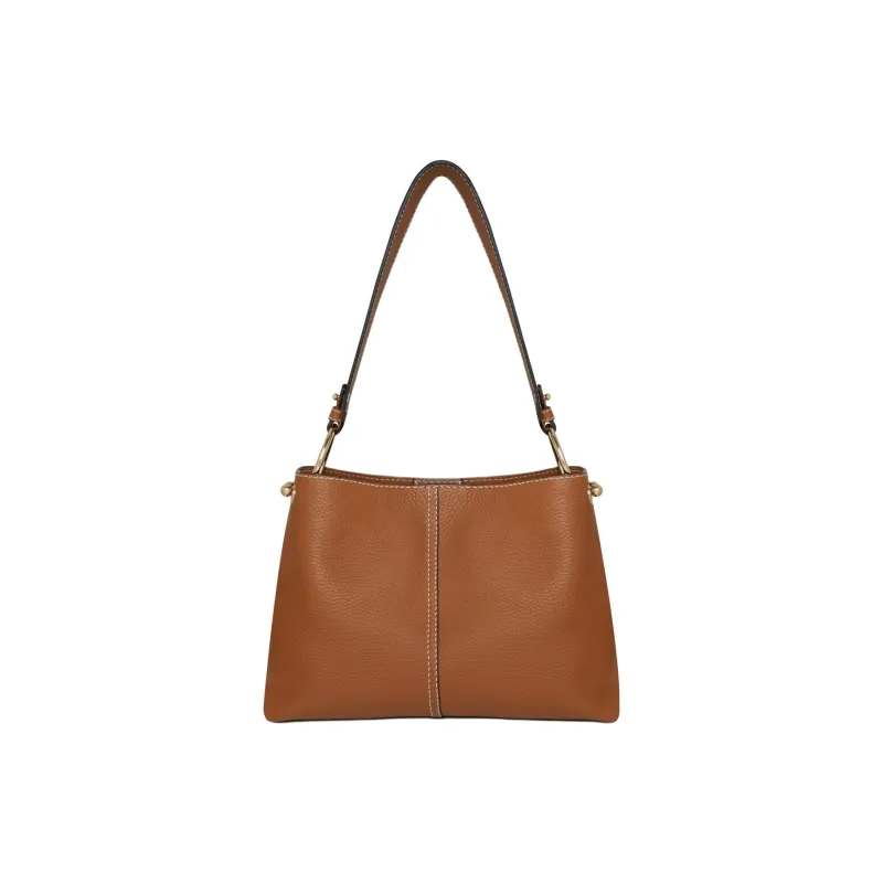 Strathberry Grained Calfskin Bucket Bag Hobo Bag Handbag Shoulder Bag Regular Women's Tan-0