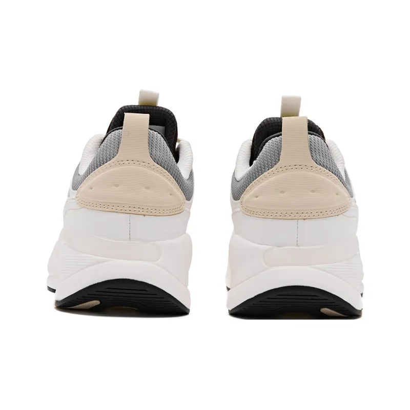 QIAODAN Cushioning Anti Slip And Wear Resistant Low Top Casual Running Shoes Women's White Gray-4