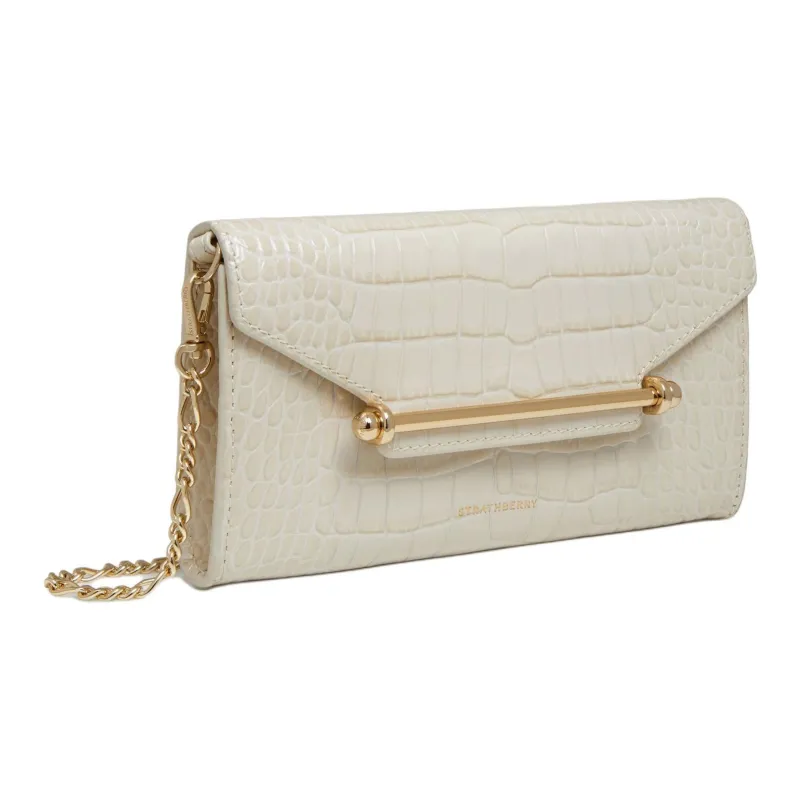 Strathberry Calfskin Shoulder Bag Crossbody Bag Wallet Women's Vanilla-1