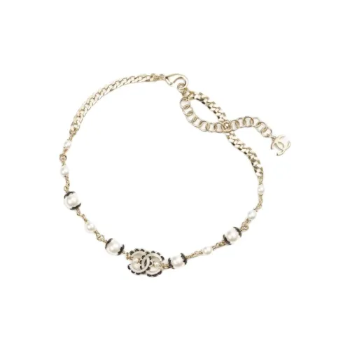 CHANEL Artificial Pearl Necklaces Women's Multicolor
