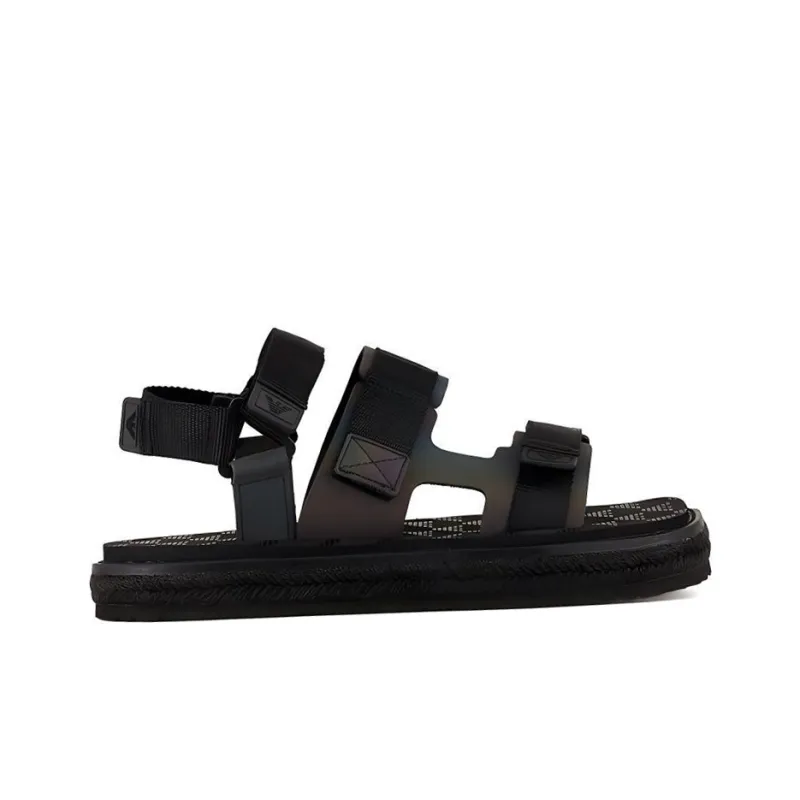 EMPORIO ARMANI One Strap Sandals Men's Black-1