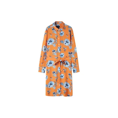 GANT Long-Sleeved Dresses Women's Orange -800