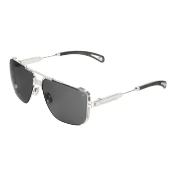 Maybach Wooden Titanium Aviator Sunglasses Men's Silver