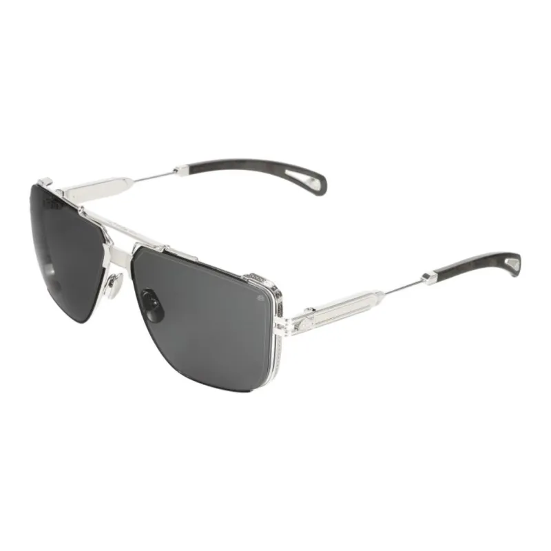 Maybach Wooden Titanium Aviator Sunglasses Men's Silver-0