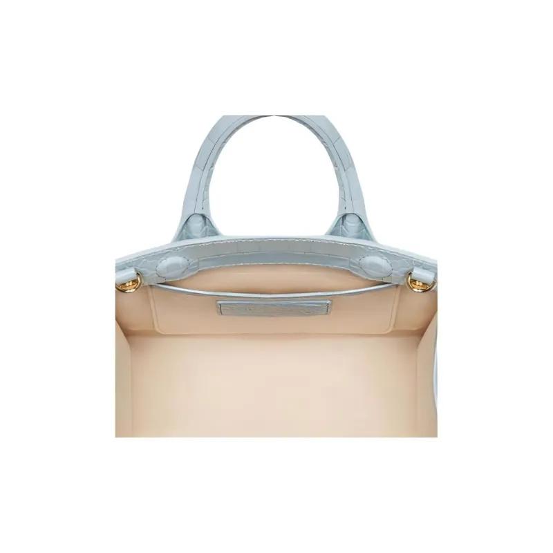 Strathberry Calfskin Tote Bag Shopping Bag Shoulder Bag Crossbody Bag Mini Women's Light Blue-4