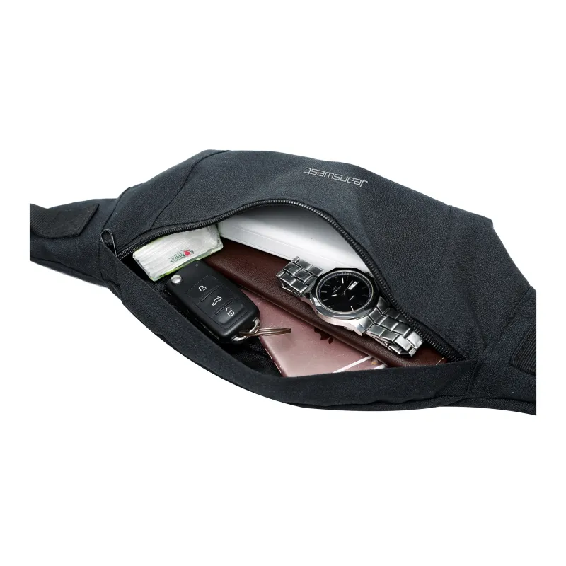 JEANSWEST Polyamide Crossbody Bag, Shoulder Bag, Backpack, Sling Bag Regular Unisex Black/Gray-3