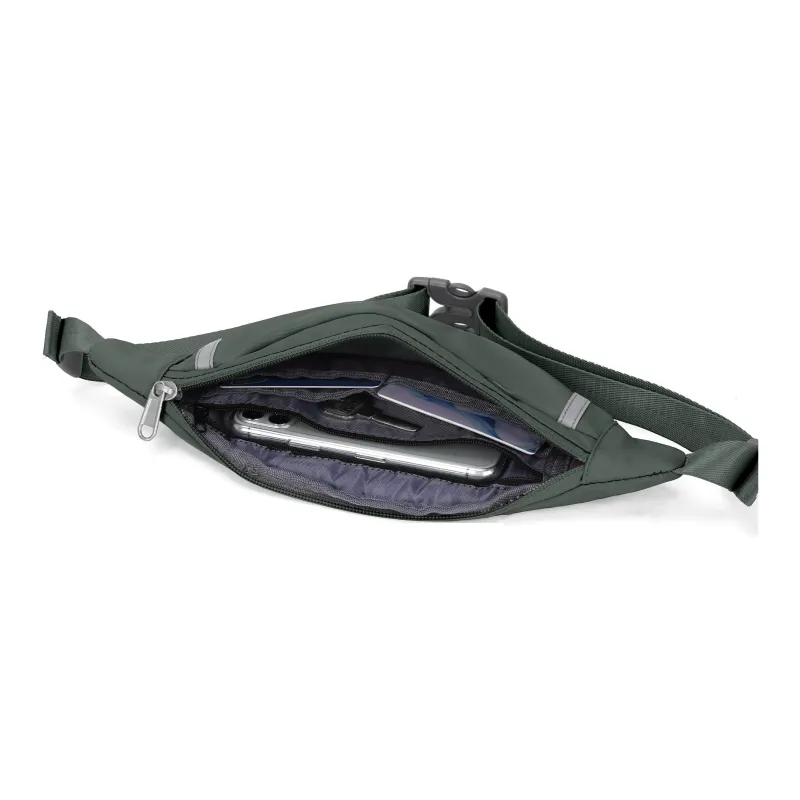JEANSWEST Fabric Fanny Pack Regular Unisex Black/Pink Army Green Peacock Blue Light Blue Purple-25