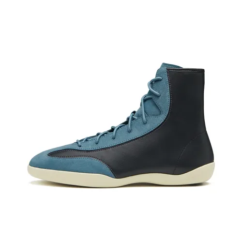 EQLZ EQUALIZER Vintage Basketball Shoes Unisex High-Top Phantom Black/Classical Blue