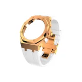Rose Gold White Strap