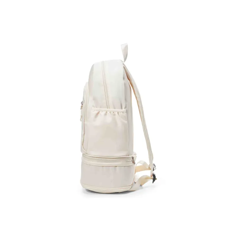 QING QI ZHE Fabric Backpack Travel Backpack Backpack Unisex Black Ecru Light Blue-10