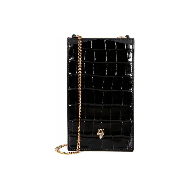 Alexander McQueen Skull Embossed Phone Pouch-0