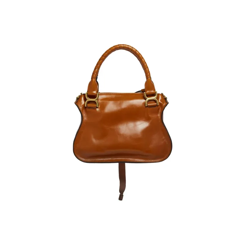Chloe Marcie Soft Leather Shoulder Bag Crossbody Bag Handbag Women's Brown-3