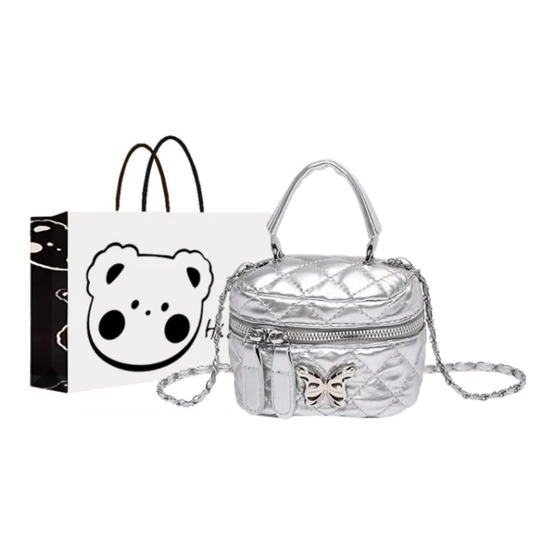 NX DOUGHNUT PU Handbag Regular Women's Black/White/Silver/Pink/Khaki-6