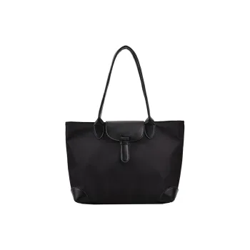 Carksky PU Patchwork Oxford Handbag Shoulder Bag Women's Black/Khaki/Dark Brown