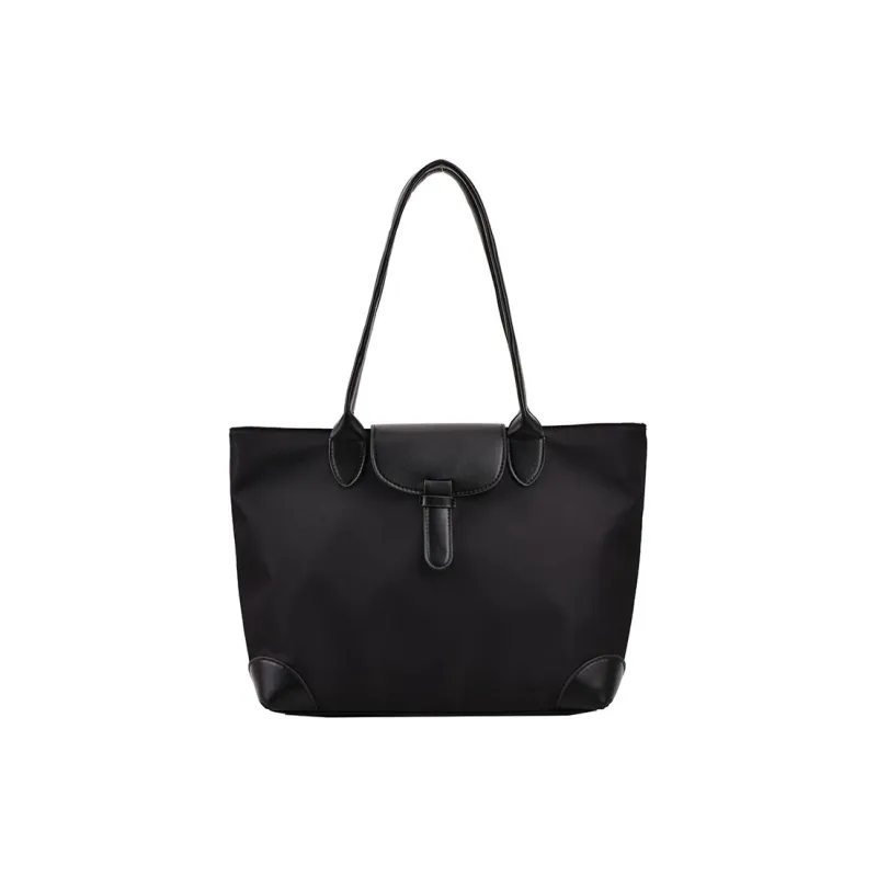 Carksky PU Patchwork Oxford Handbag Shoulder Bag Women's Black/Khaki/Dark Brown-0