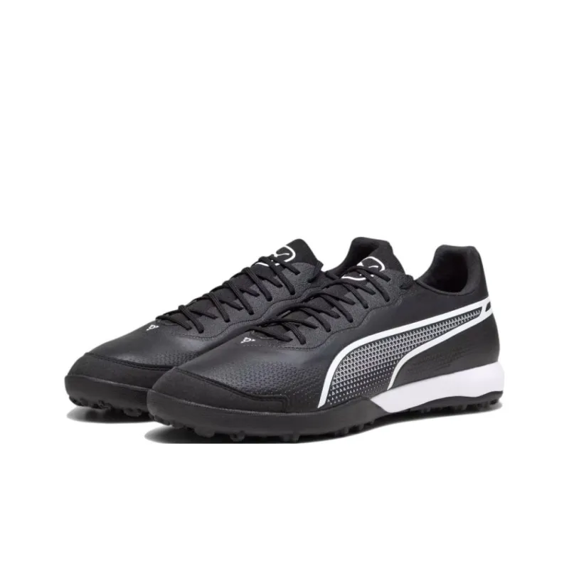 PUMA King Pro Anti Slip Wear Resistant Soccer Shoes Unisex Black White-2