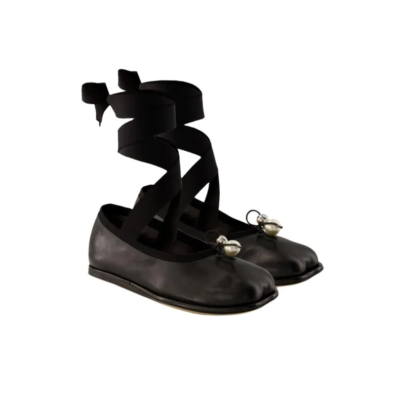 SIMONE ROCHA Heart Toe Casual Single Shoes Women's Black-2