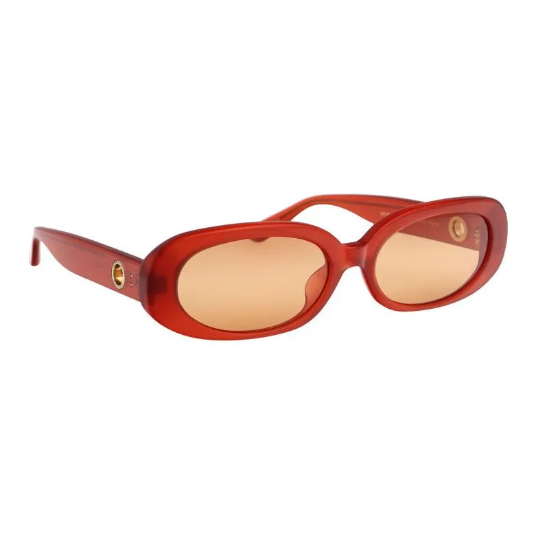 Linda Farrow Cara Oval frame Tinted Sunglasses-2