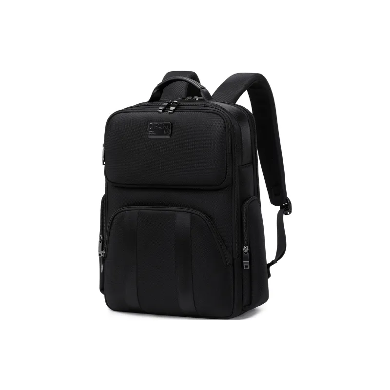 QRST Oxford Backpack Laptop Bag Men's Black-1