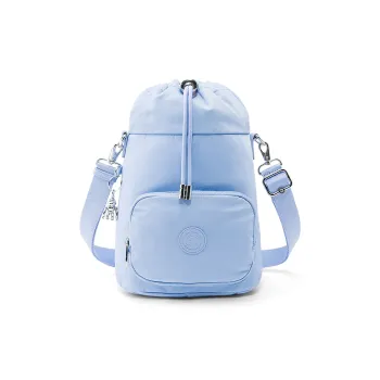 Kipling Polyamide Bucket Bag, Crossbody Bag, Shoulder Bag, Handbag Small Size Unisex Fading Blue
